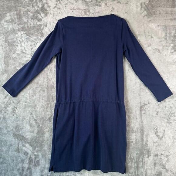 Ralph Lauren Sport Dress Small Blue Long Sleeve Drawstring Tie Waist - Picture 3 of 9